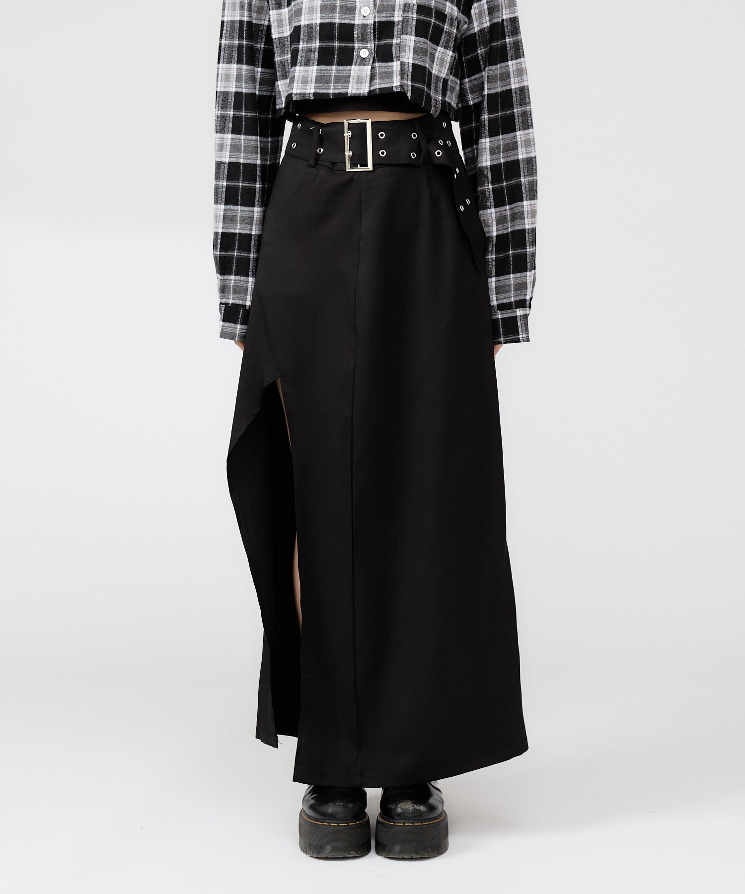 Chick / Wide Belt Slt Skirt  ワイドベルトスリットスカート