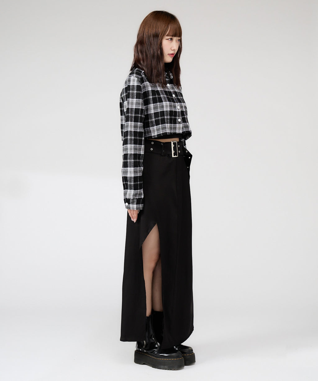 Chick / Wide Belt Slt Skirt  ワイドベルトスリットスカート