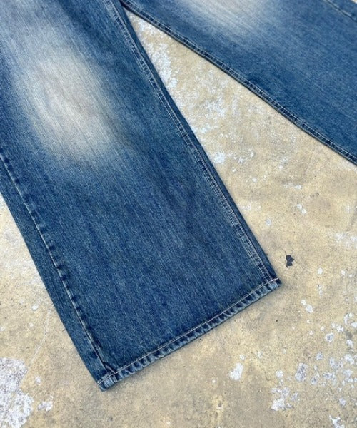 ipugo / ダメージ加工 ワイドデニムパンツ