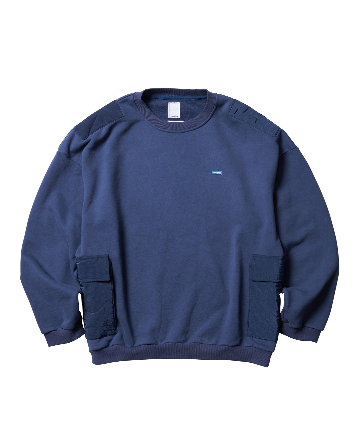 QUILTED POCKET CREWNECK