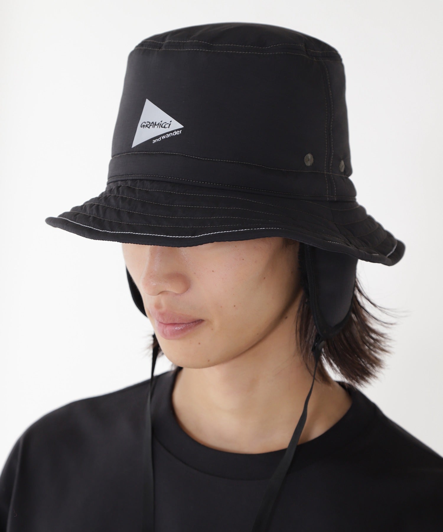 and wander×Gramicci Nylon Bucket Hat