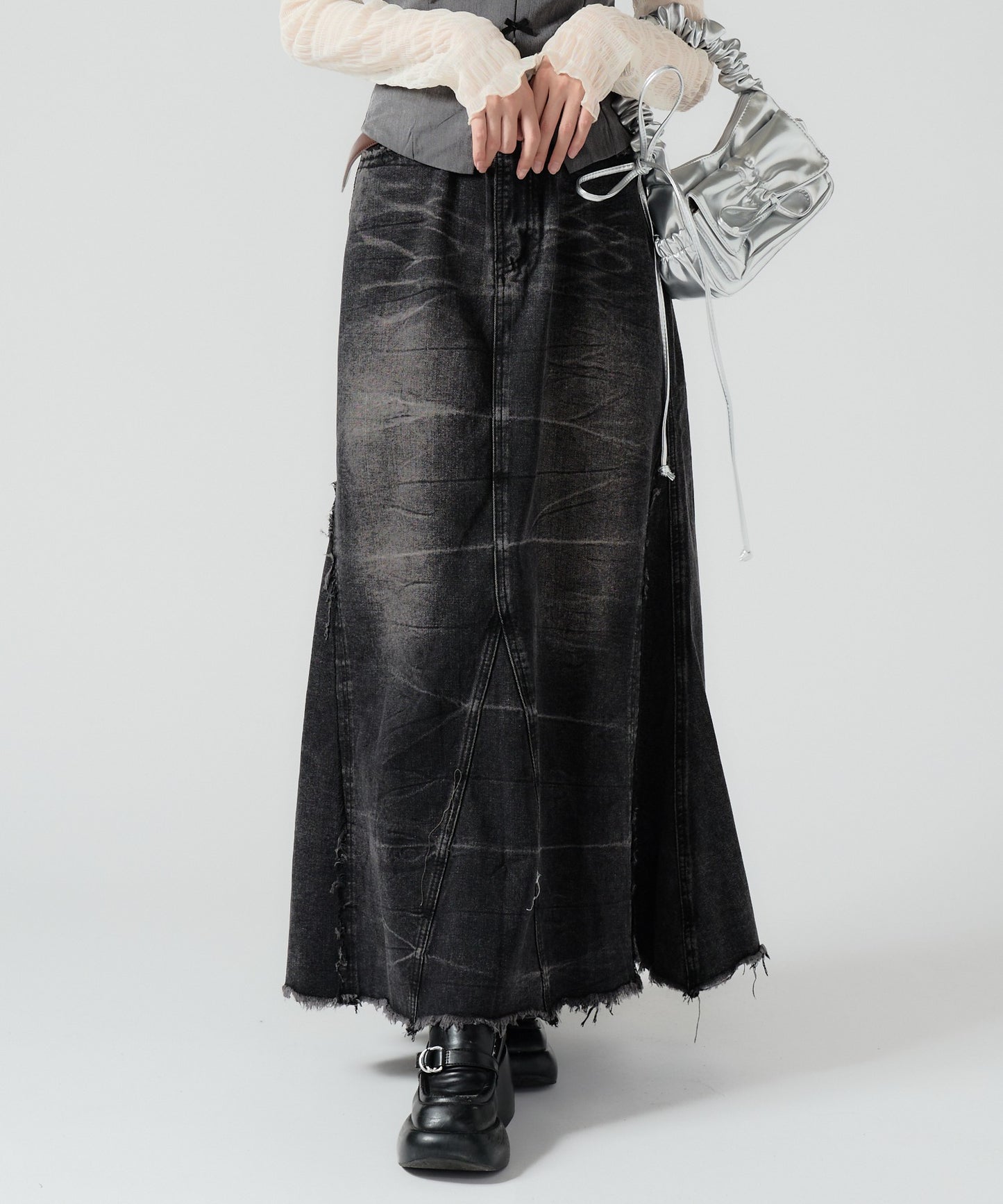 Chick / Vintage Like Denim Mermaid Skirt  ヴィンテージ風デニムマーメイドスカート