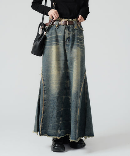 Chick / Vintage Like Denim Mermaid Skirt  ヴィンテージ風デニムマーメイドスカート