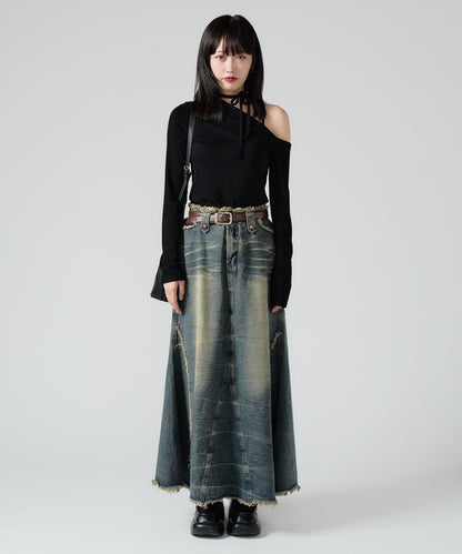 Chick / Vintage Like Denim Mermaid Skirt  ヴィンテージ風デニムマーメイドスカート