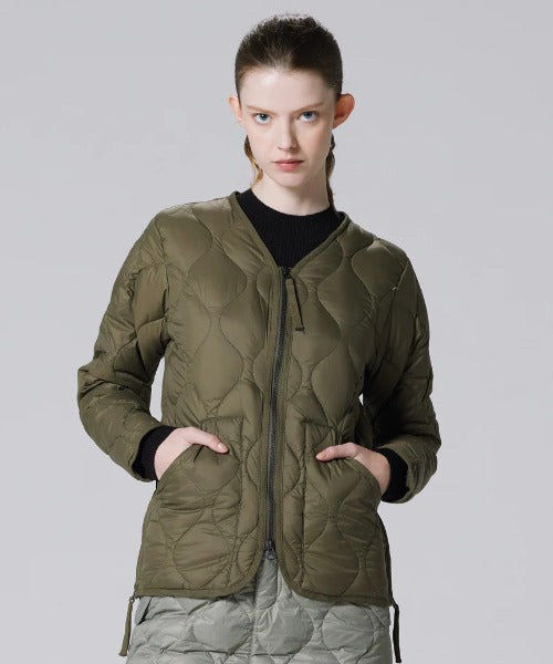 TAION / MILITARY V NECK W-ZIP DOWN JKT
