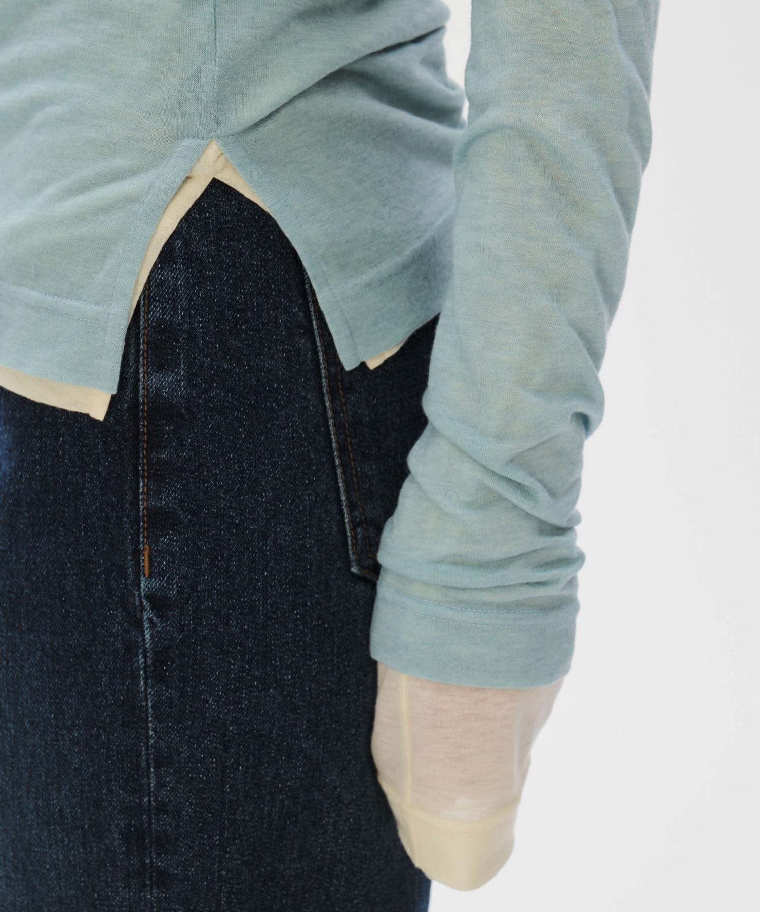 KUME / Basic Tencel Layering T-shirt / ロングスリーブ Ｔシャツ