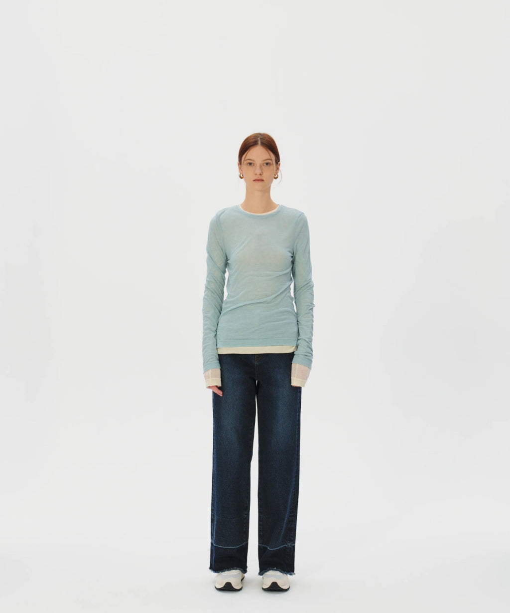 KUME / Basic Tencel Layering T-shirt / ロングスリーブ Ｔシャツ