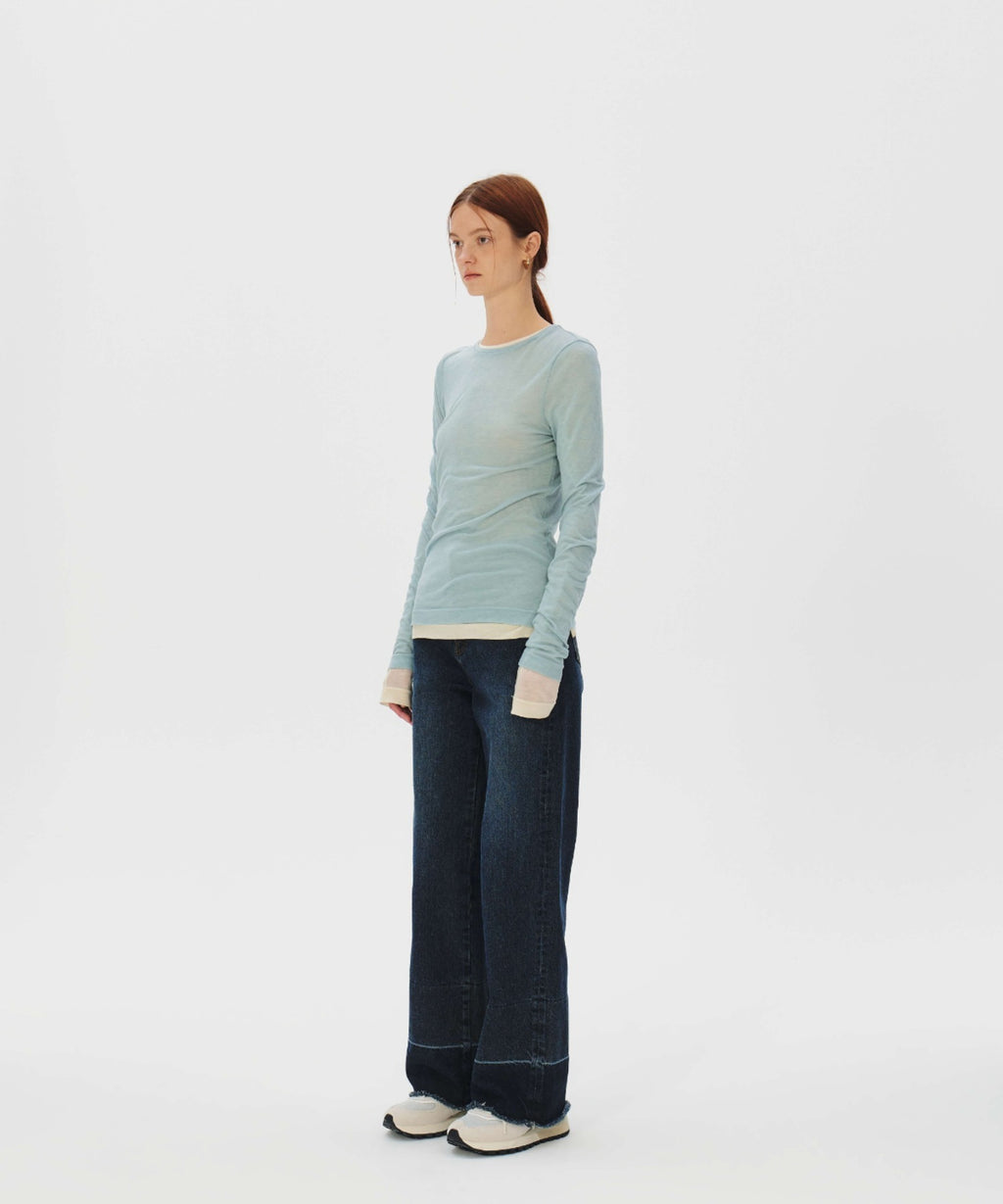 KUME / Basic Tencel Layering T-shirt / ロングスリーブ Ｔシャツ