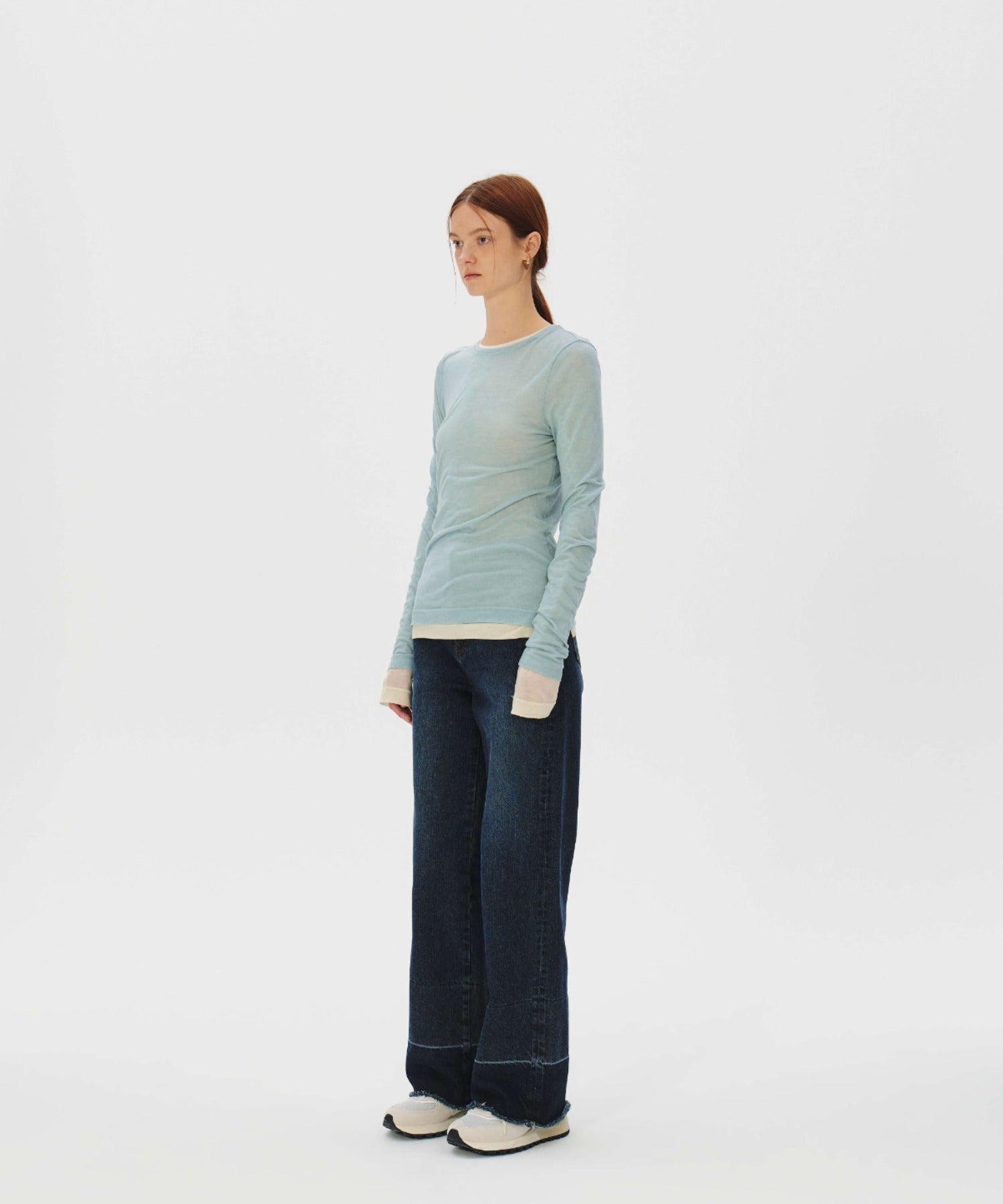 KUME / Basic Tencel Layering T-shirt / ロングスリーブ Ｔシャツ