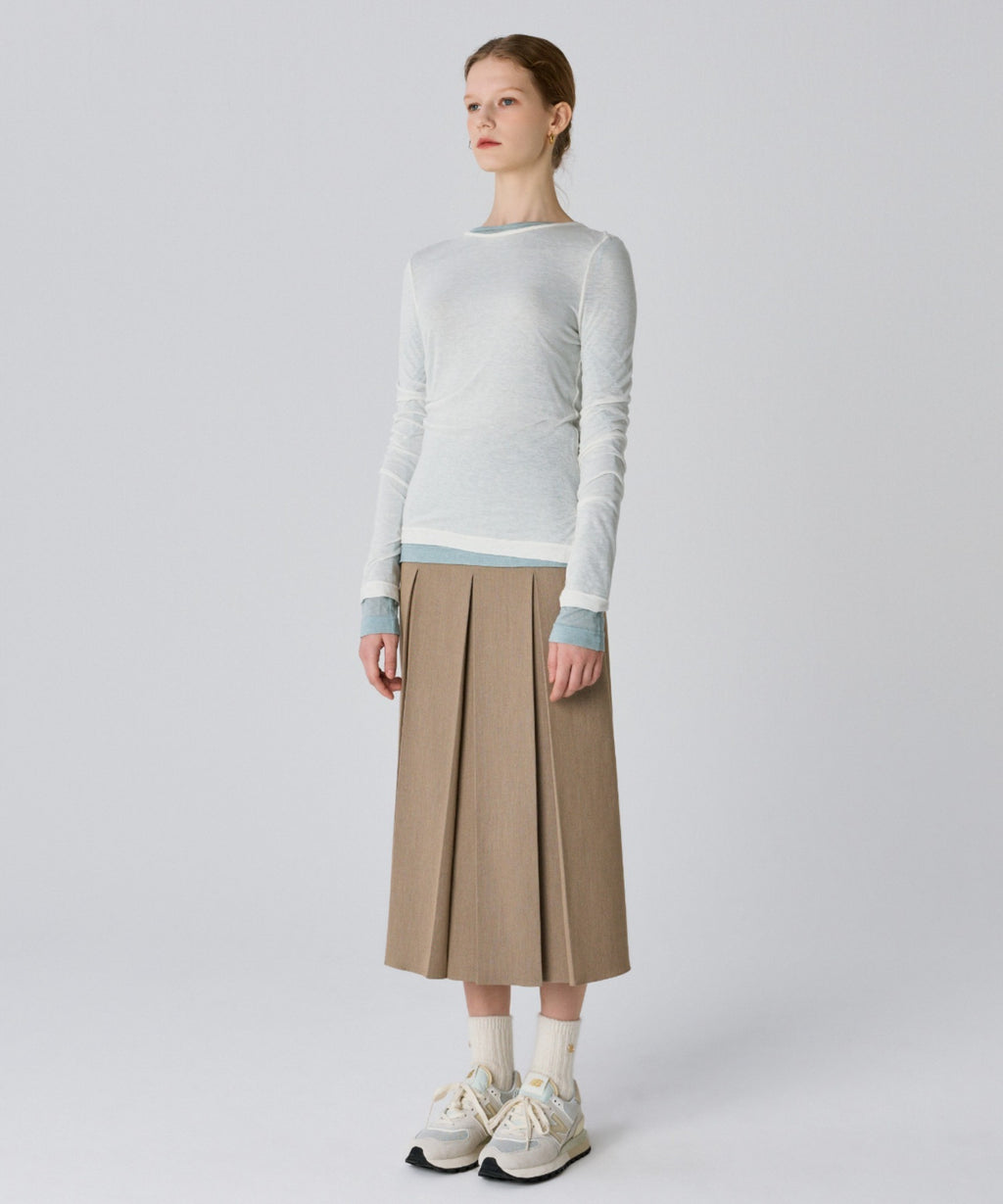 KUME / Basic Tencel Layering T-shirt / ロングスリーブ Ｔシャツ