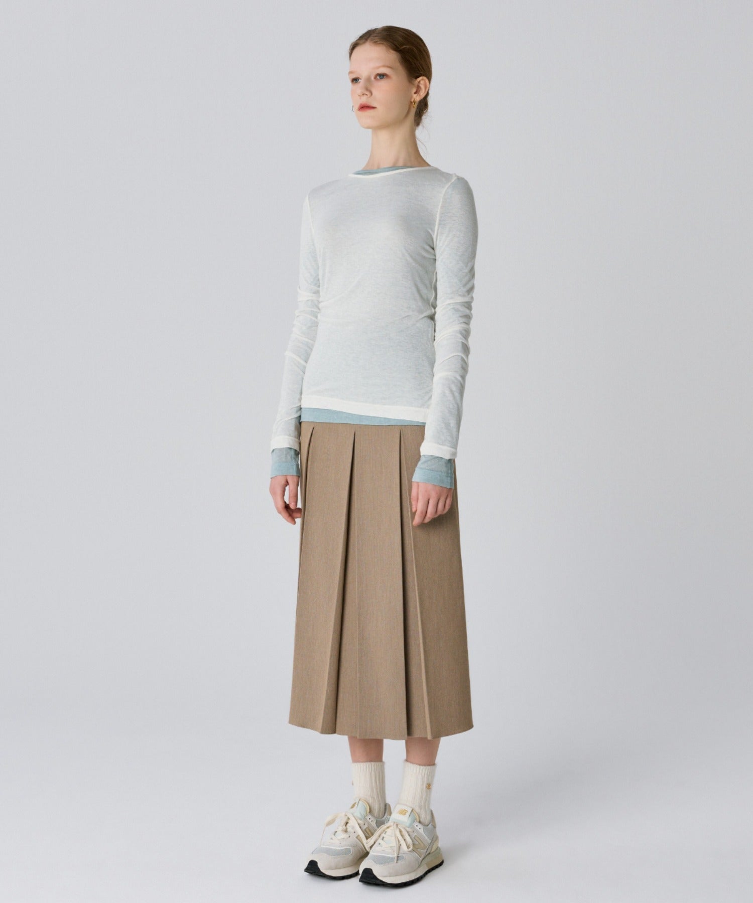 KUME / Basic Tencel Layering T-shirt / ロングスリーブ Ｔシャツ