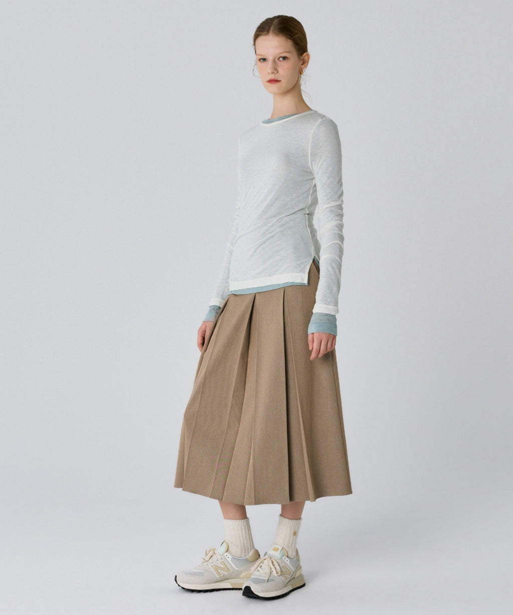 KUME / Basic Tencel Layering T-shirt / ロングスリーブ Ｔシャツ