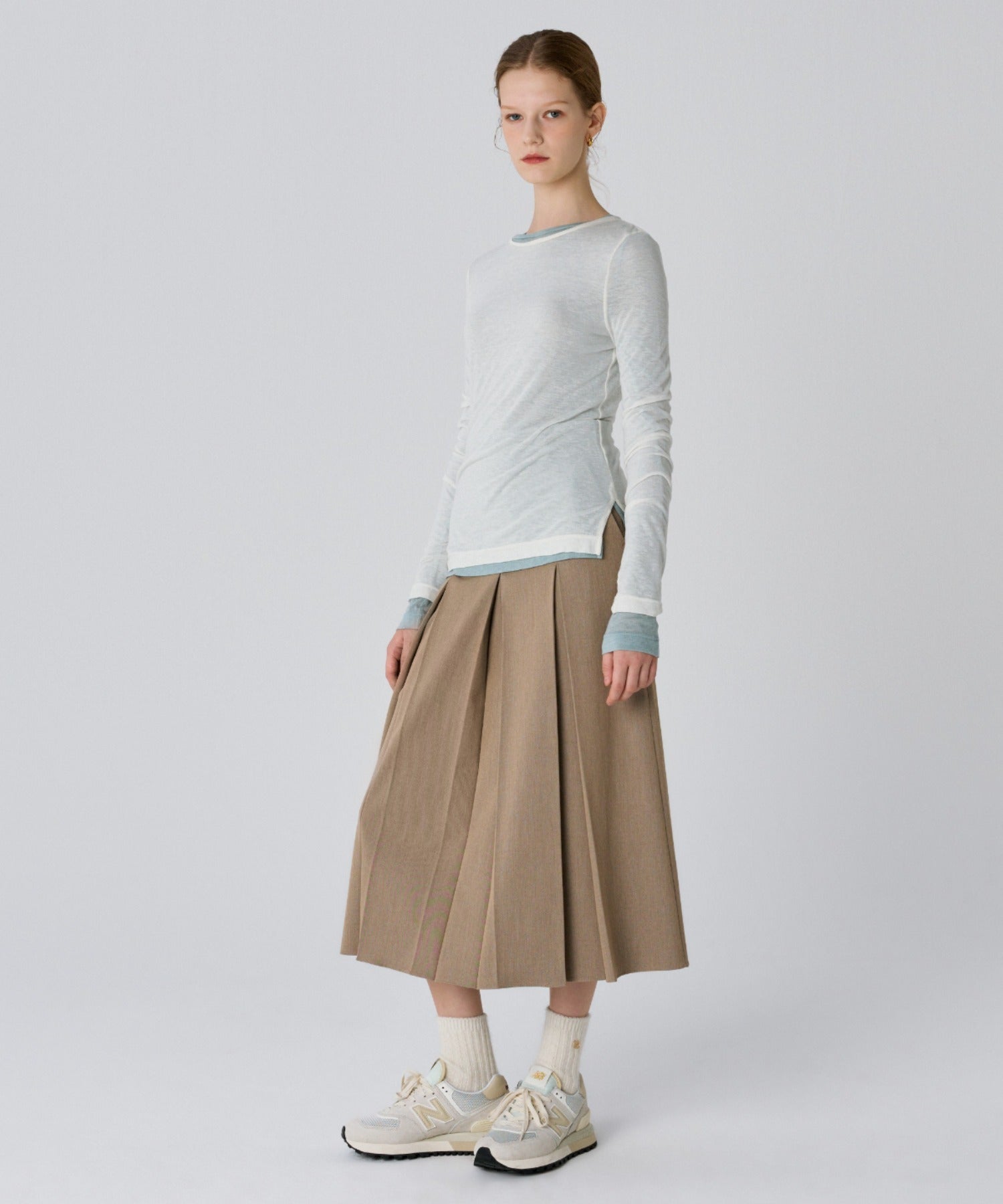 KUME / Basic Tencel Layering T-shirt / ロングスリーブ Ｔシャツ