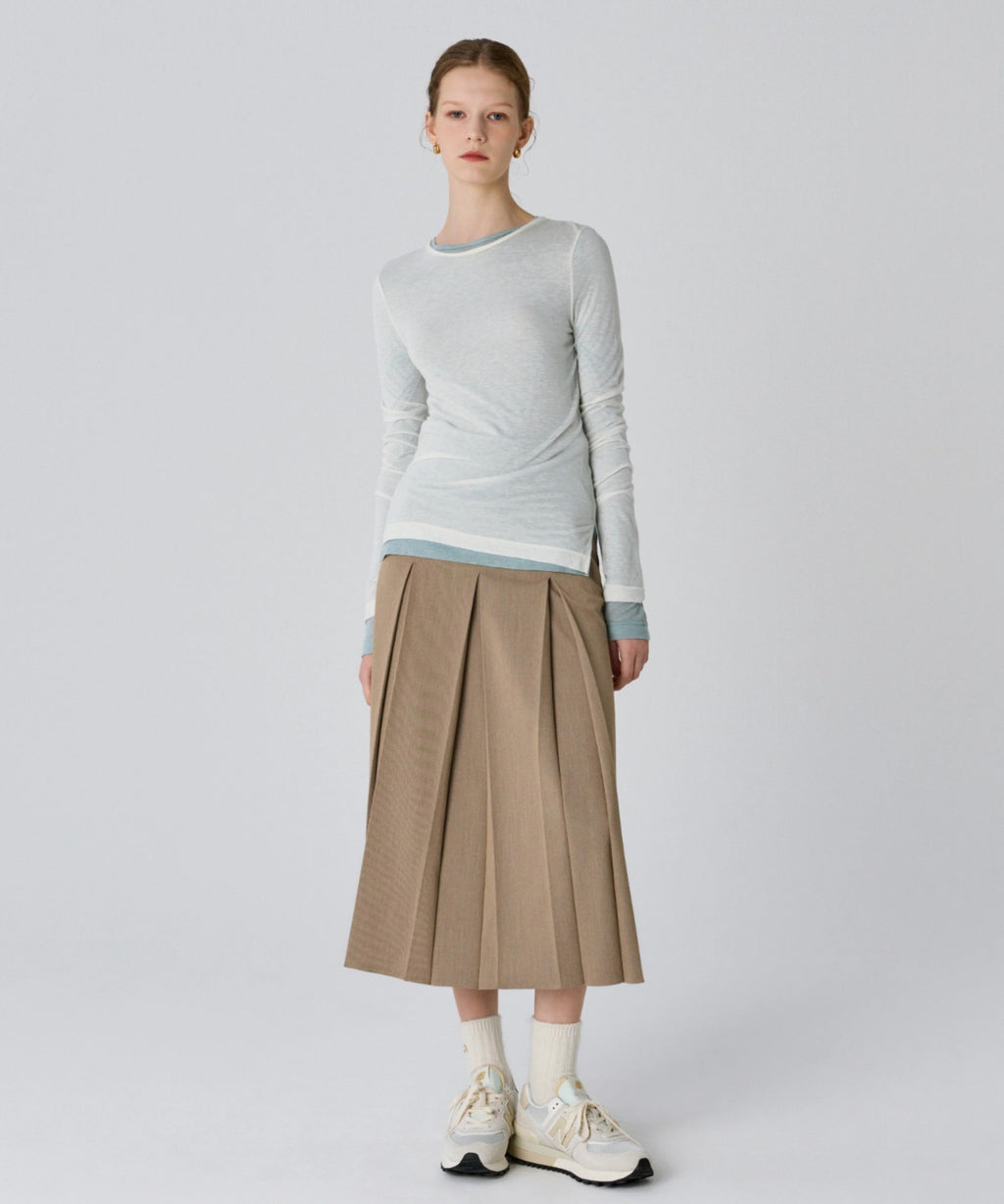 KUME / Basic Tencel Layering T-shirt / ロングスリーブ Ｔシャツ