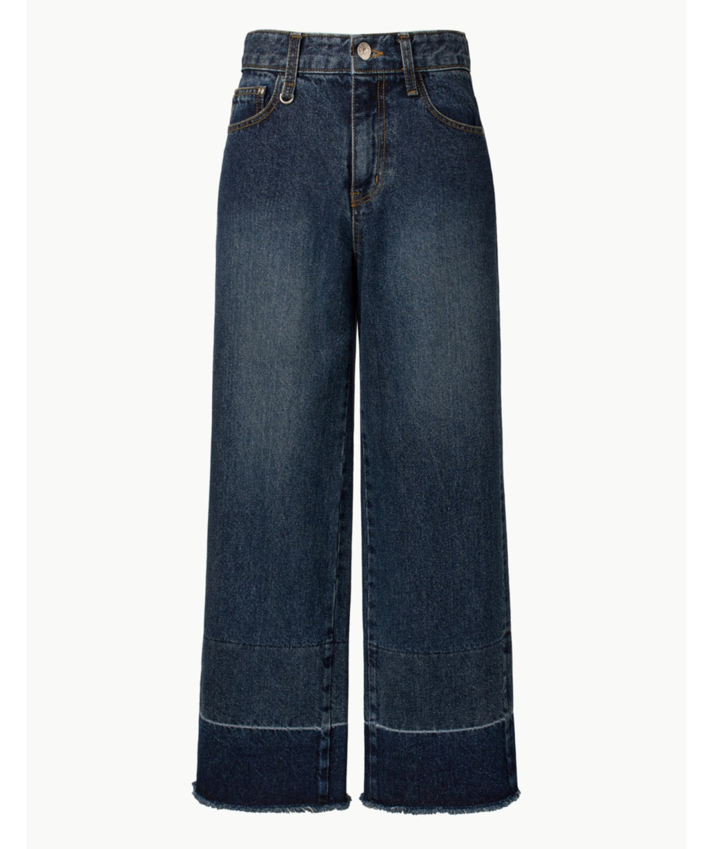 KUME / Lower Hem Washed Semi-Wide Denim Pants デニム パンツ