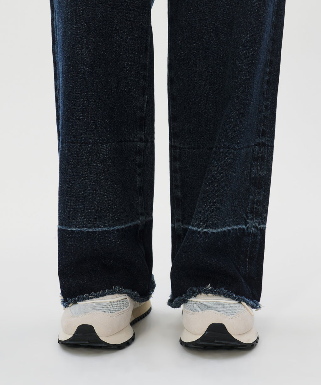 KUME / Lower Hem Washed Semi-Wide Denim Pants デニム パンツ