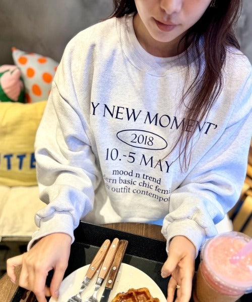 ipugo/イプゴ 英文字ロゴオーバーサイズ 裏起毛スウェット