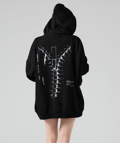 Chick / Zipper Design Pull Over Hoodie ジッパーデザインプルオーバーパーカー