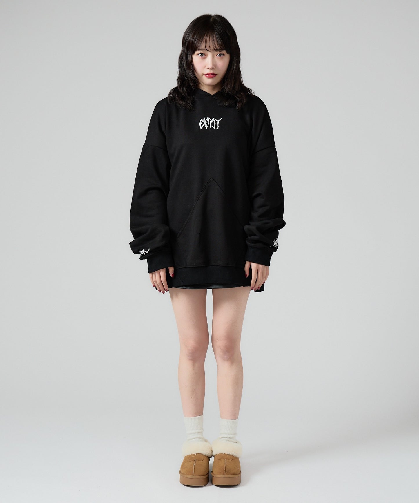 Chick / Zipper Design Pull Over Hoodie ジッパーデザインプルオーバーパーカー