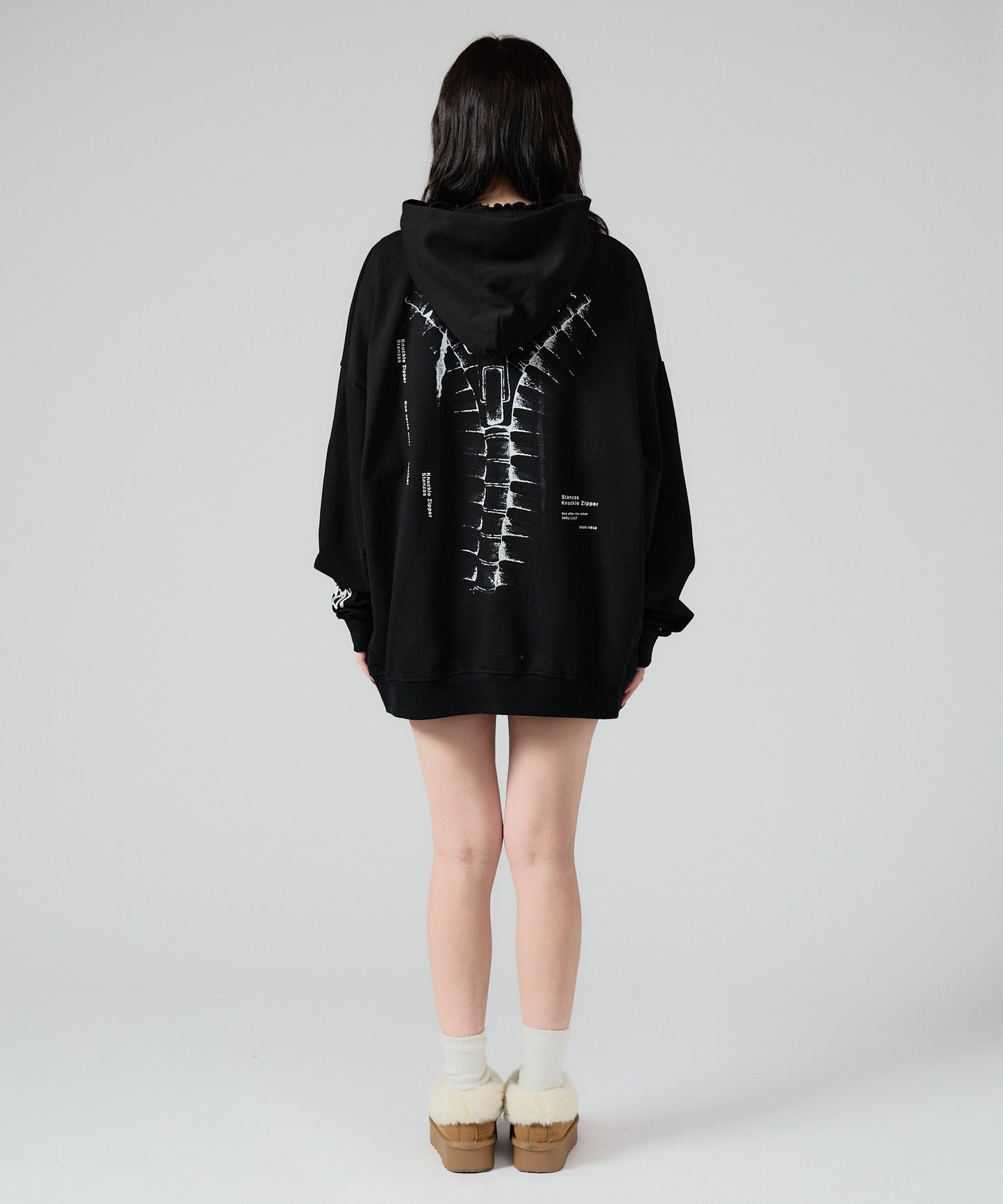 Chick / Zipper Design Pull Over Hoodie ジッパーデザインプルオーバーパーカー