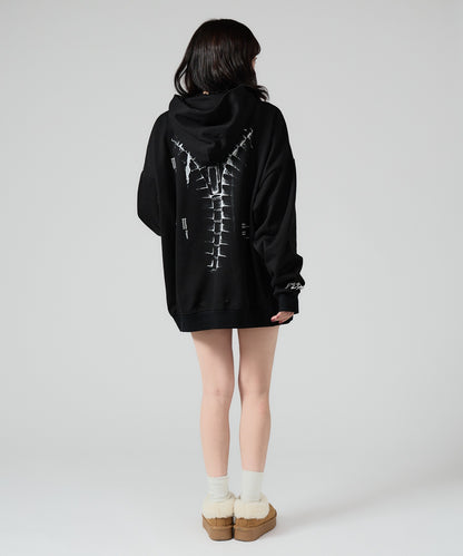 Chick / Zipper Design Pull Over Hoodie ジッパーデザインプルオーバーパーカー