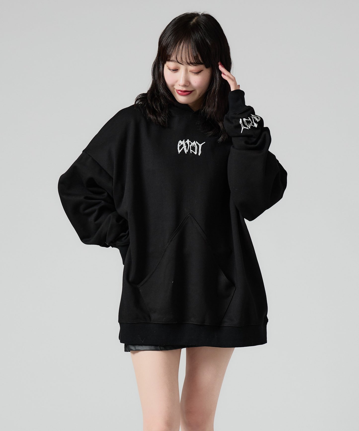 Chick / Zipper Design Pull Over Hoodie ジッパーデザインプルオーバーパーカー