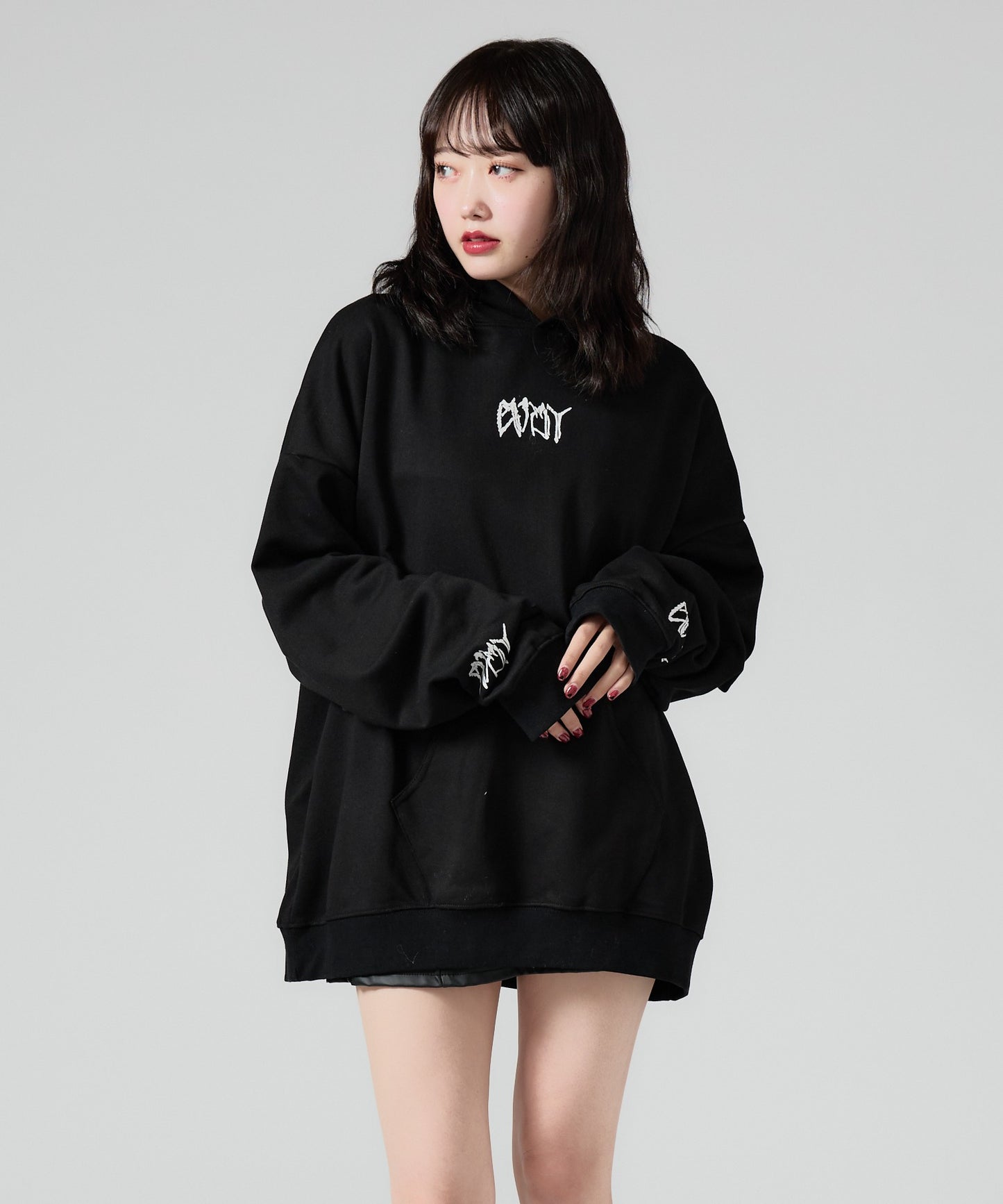 Chick / Zipper Design Pull Over Hoodie ジッパーデザインプルオーバーパーカー