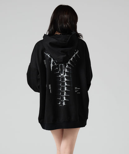 Chick / Zipper Design Pull Over Hoodie ジッパーデザインプルオーバーパーカー