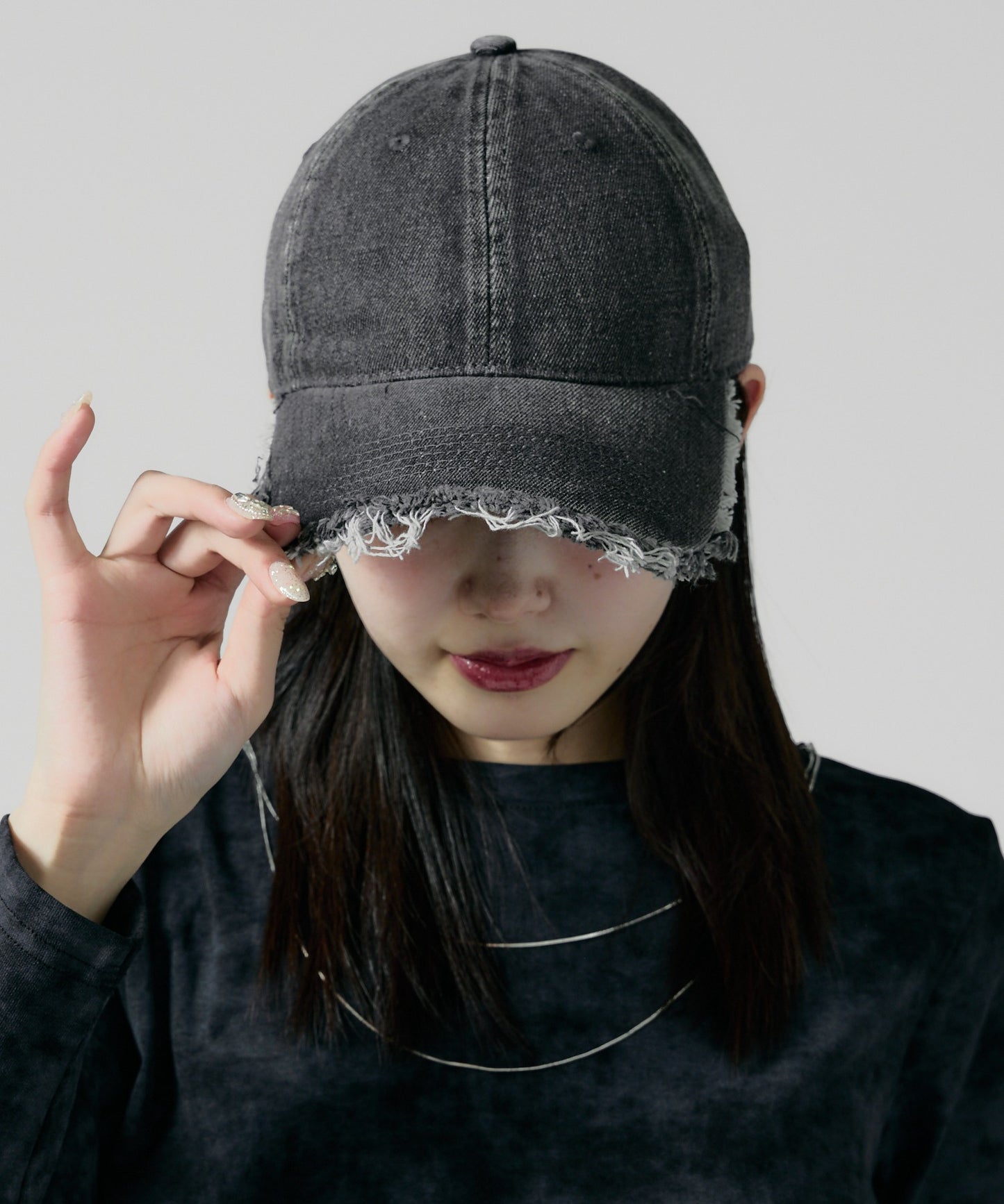 Chick / Damage processing Denim Cap ヴィンテージ風デニムキャップ