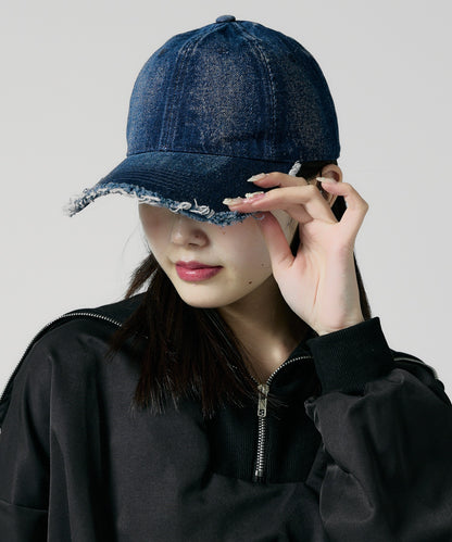 Chick / Damage processing Denim Cap ヴィンテージ風デニムキャップ