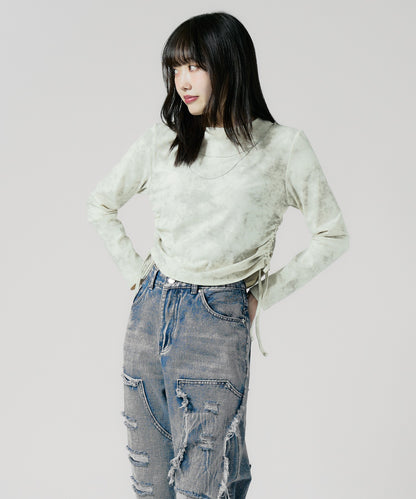 Chick / SIDE Shirring Cut Sew サイド シャーリング カットソー