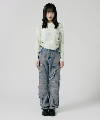 Chick / SIDE Shirring Cut Sew サイド シャーリング カットソー