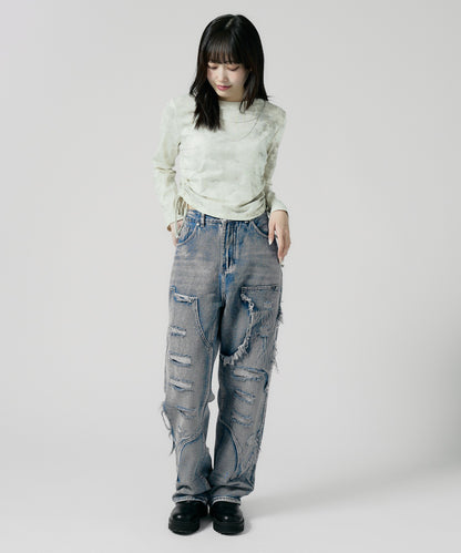 Chick / SIDE Shirring Cut Sew サイド シャーリング カットソー