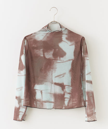 AO.2 / Marble Print Sheer Tops