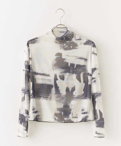 AO.2 / Marble Print Sheer Tops