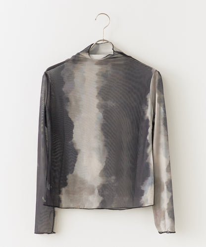 AO.2 / Marble Print Sheer Tops