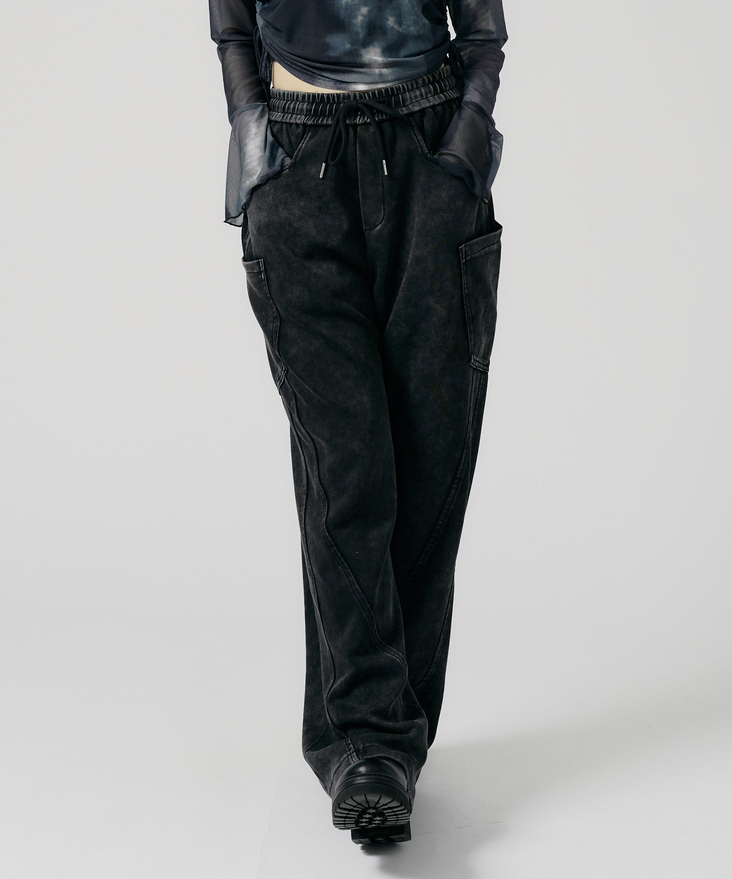 Chick / Vintage Like Cargo Sweatpants 洗い加工風 カーゴスウェットパンツ