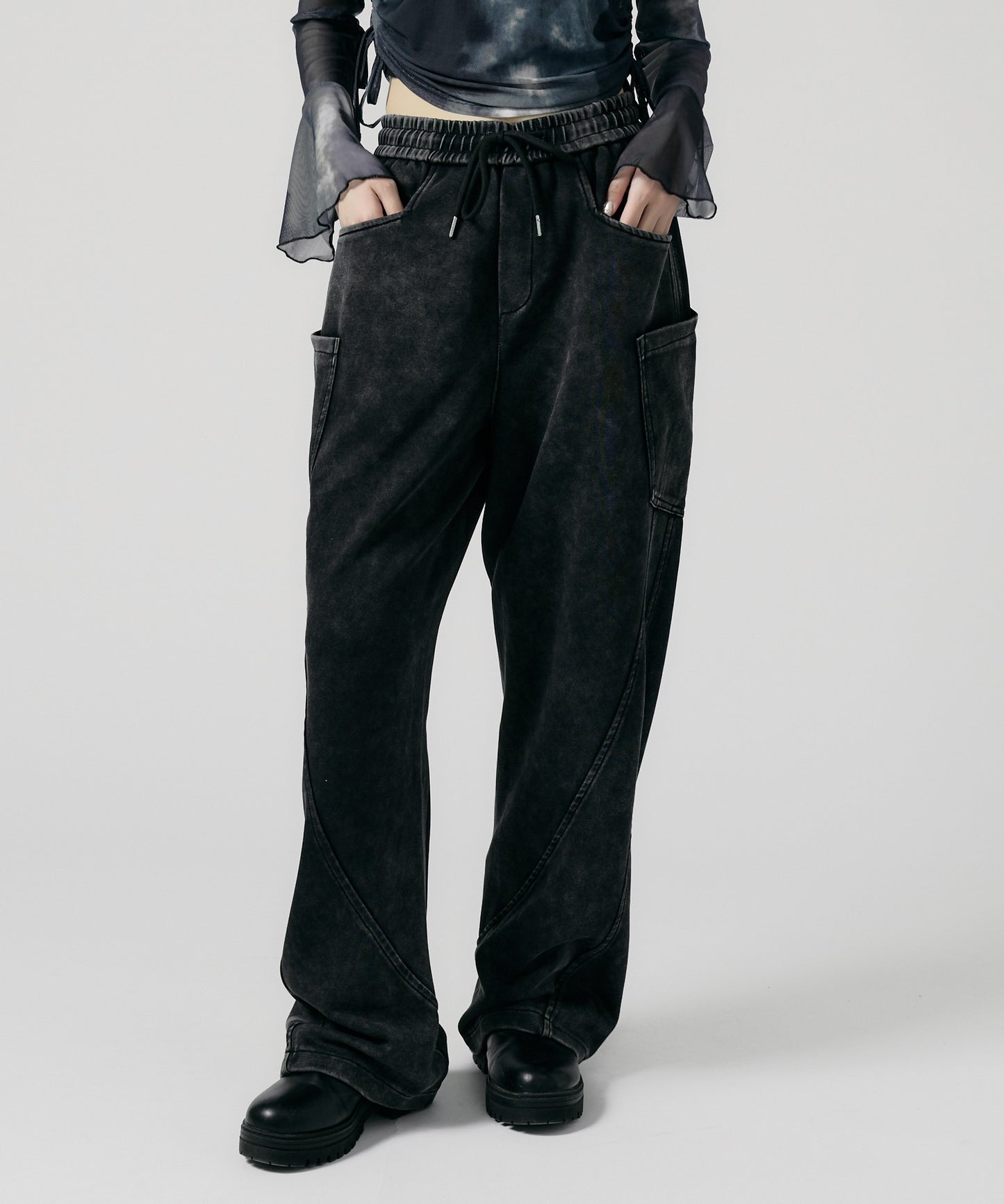 Chick / Vintage Like Cargo Sweatpants 洗い加工風 カーゴスウェットパンツ