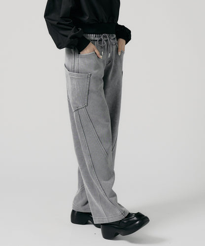 Chick / Vintage Like Cargo Sweatpants 洗い加工風 カーゴスウェットパンツ