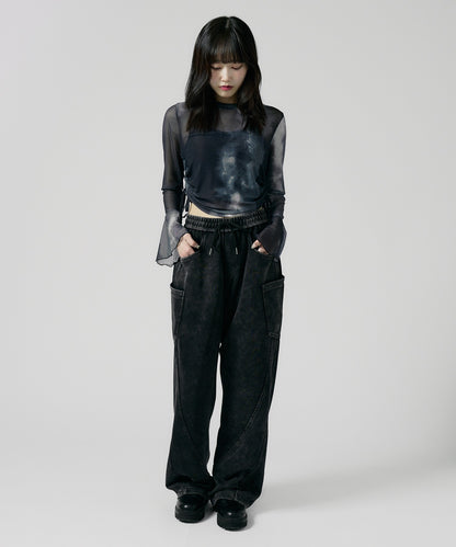 Chick / Vintage Like Cargo Sweatpants 洗い加工風 カーゴスウェットパンツ