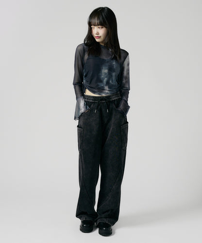 Chick / Vintage Like Cargo Sweatpants 洗い加工風 カーゴスウェットパンツ