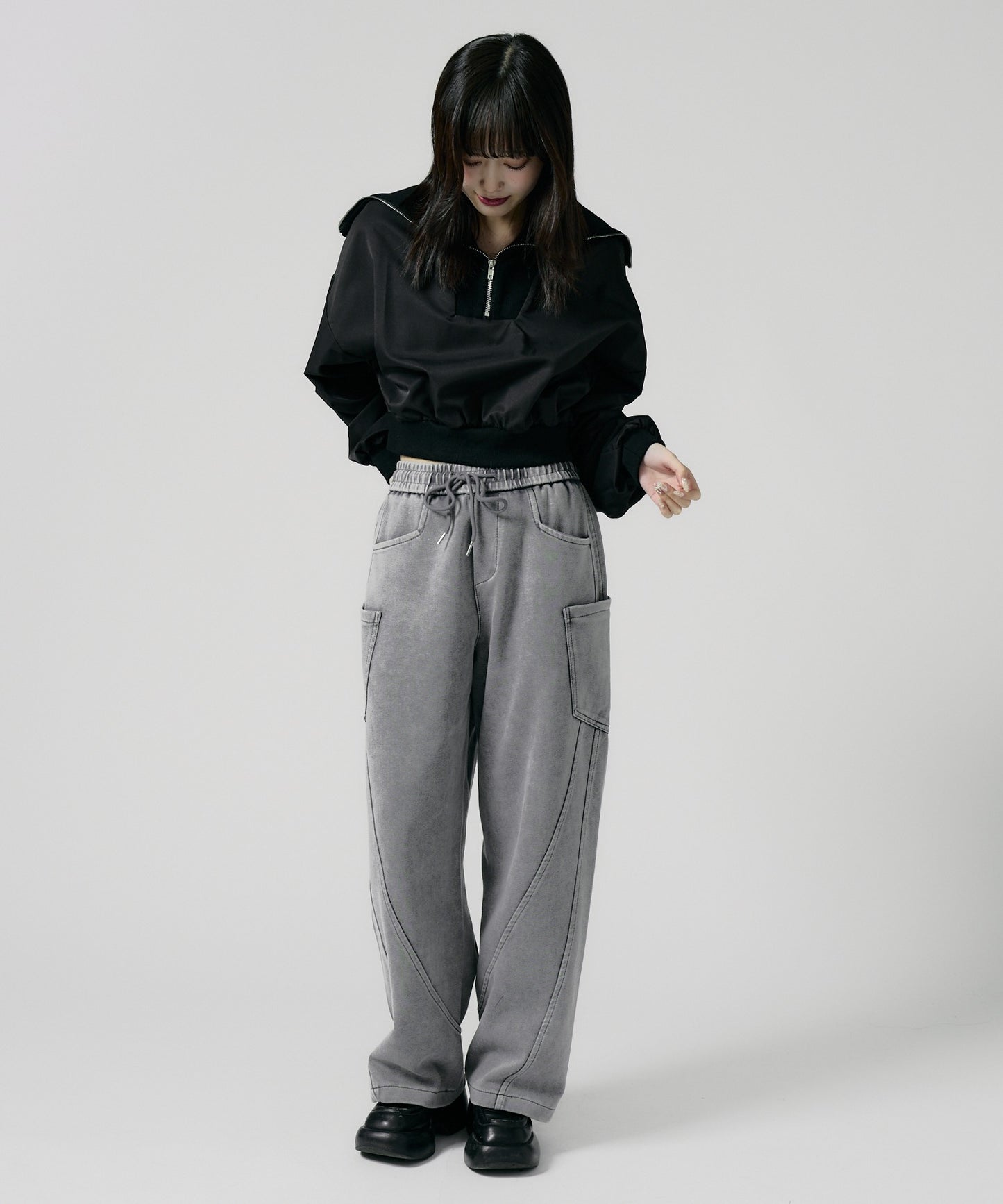 Chick / Vintage Like Cargo Sweatpants 洗い加工風 カーゴスウェットパンツ