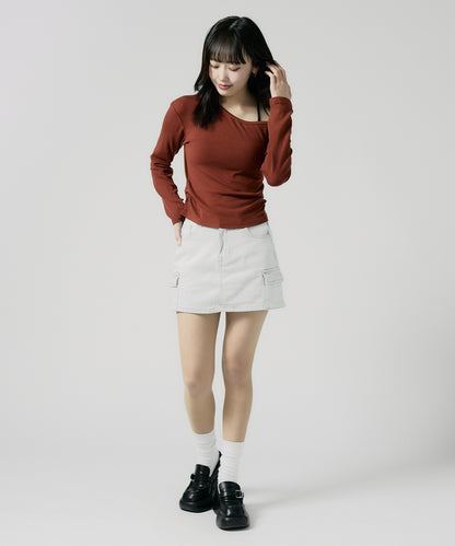 Chick / Cargo Denim Mini Skirt カーゴデニムミニスカート