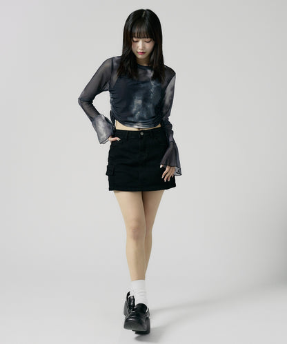 Chick / Cargo Denim Mini Skirt カーゴデニムミニスカート