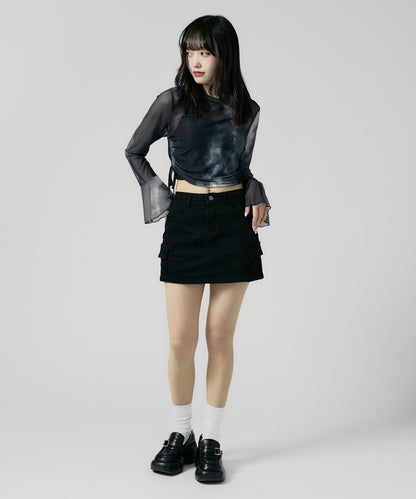 Chick / Cargo Denim Mini Skirt カーゴデニムミニスカート