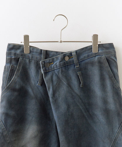 Chick / Reproduct Wide Leg Denim Pants 再構築 ワイドレッグ ロングデニムパンツ