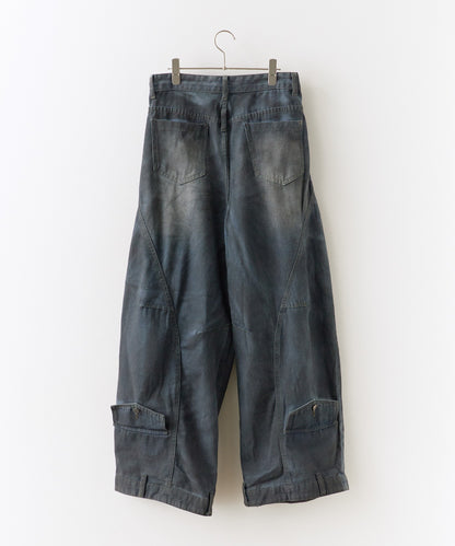 Chick / Reproduct Wide Leg Denim Pants 再構築 ワイドレッグ ロングデニムパンツ