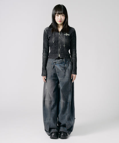 Chick / Reproduct Wide Leg Denim Pants 再構築 ワイドレッグ ロングデニムパンツ