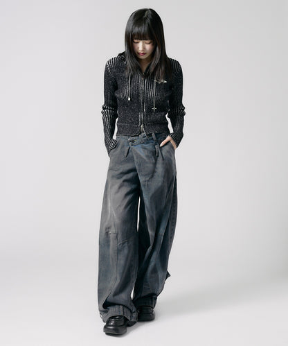 Chick / Reproduct Wide Leg Denim Pants 再構築 ワイドレッグ ロングデニムパンツ