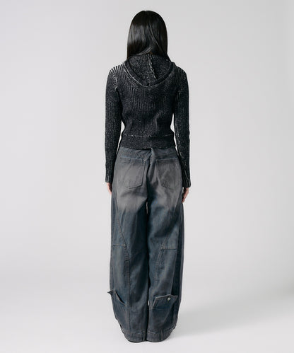 Chick / Reproduct Wide Leg Denim Pants 再構築 ワイドレッグ ロングデニムパンツ